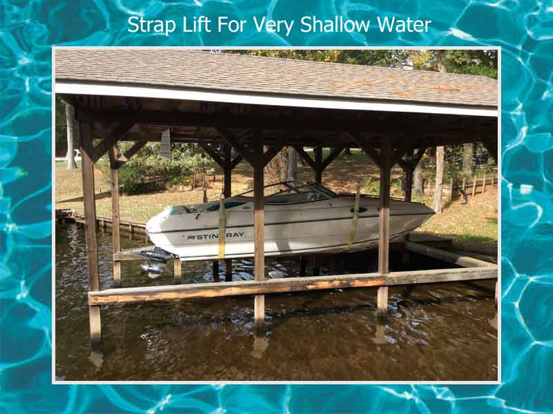 Strap Lift For Shallow Waters on Lake Gaston