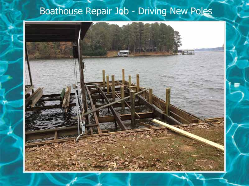 Repair and Drive Poles for Boatlift